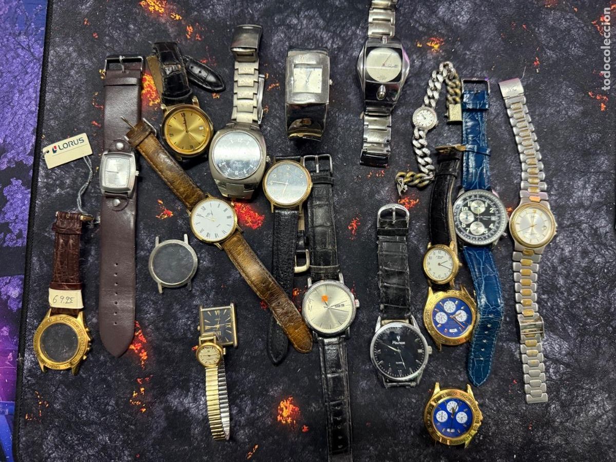 Vintage: Lote 18 Relojes Vintage Lorus Seiko Omax Corvette Royal Madison Para Restaurar Reparar o Recambios