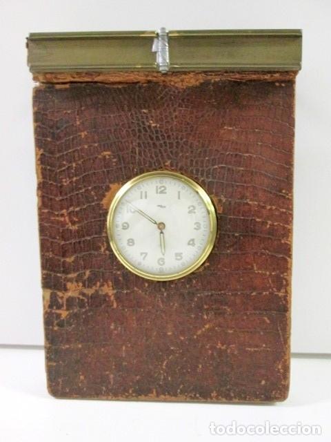 Vintage: Rara agenda da tavolo con orologio IMHOF &ndash; epoca fascista (anni &rsquo;30/&rsquo;40)