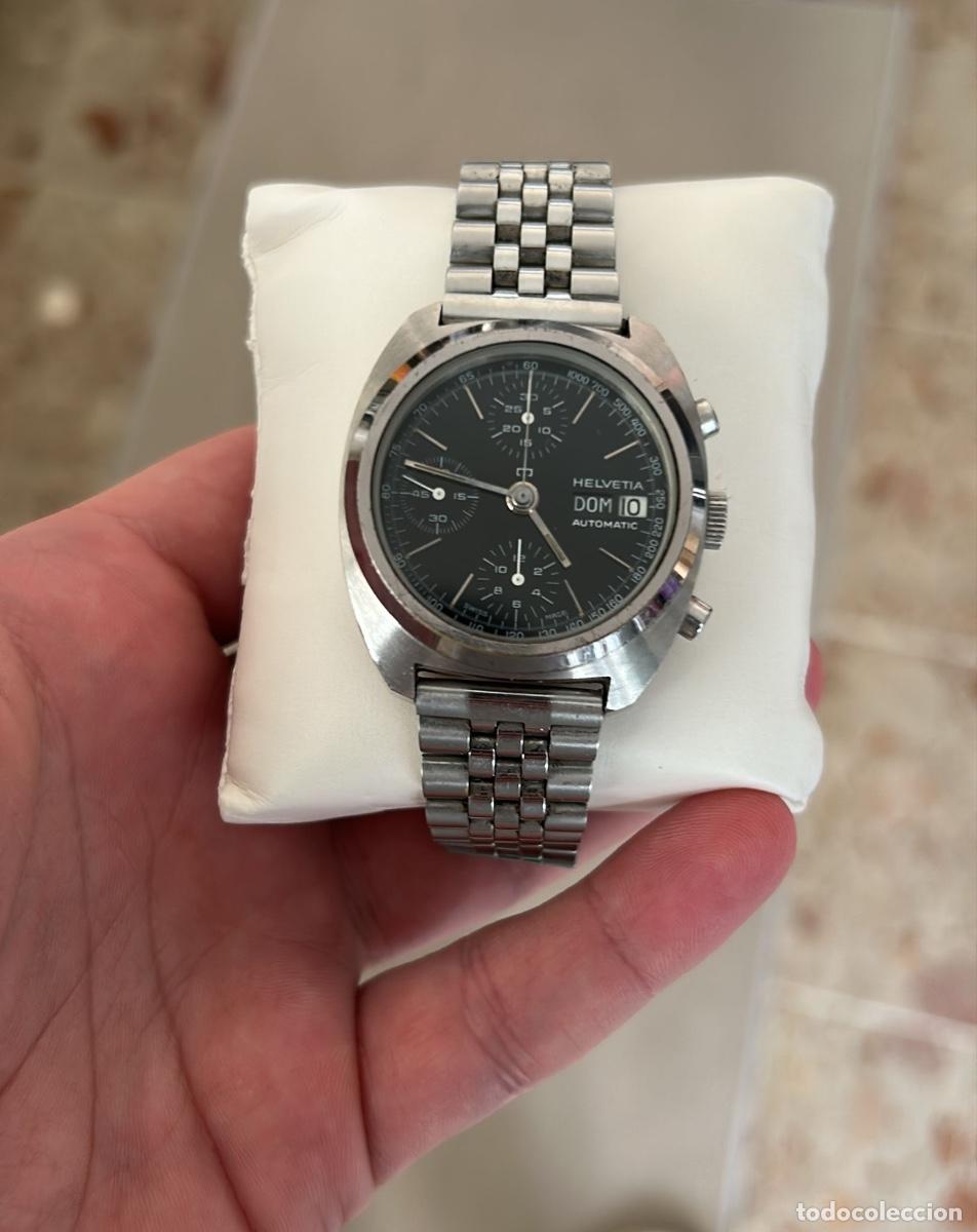 Vintage: Helvetia cron&oacute;grafo Valjoux 7750-Calendario castellano