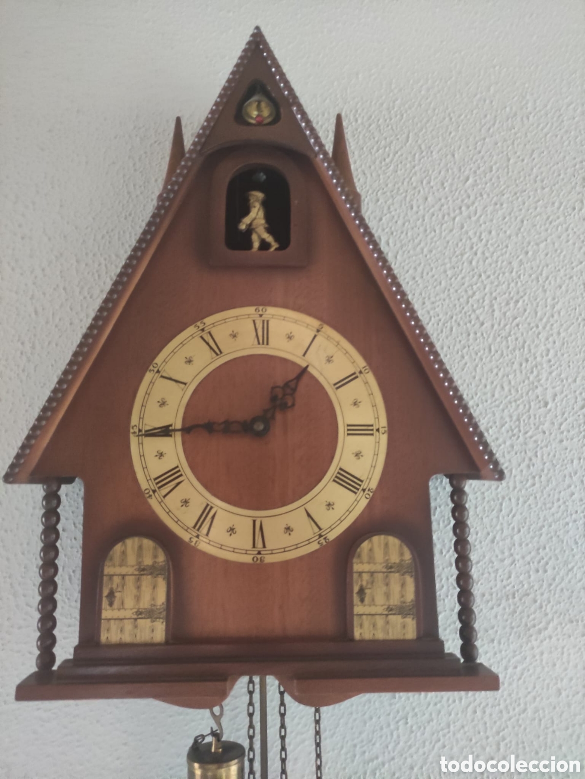 Vintage: Reloj de pared Selva negra a&ntilde;os 70 en buen estado necesita revision