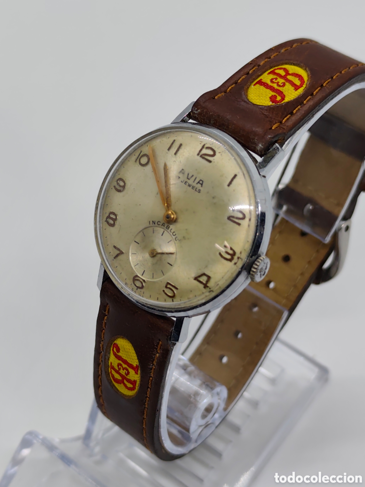 Vintage: Reloj AVIA carga manual funciona 36mm - Foto 2