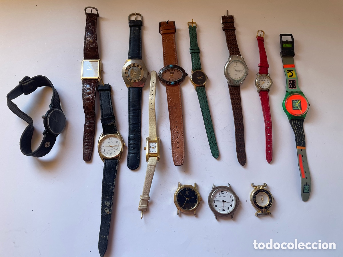 Vintage: Lote 13 relojes vintage sin pilas sin probar para piezas/reparar