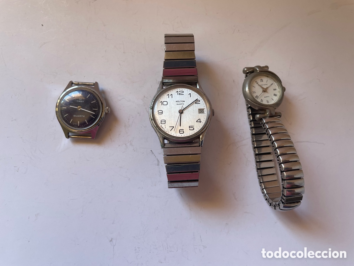 Vintage: Lote 3 relojes vintage quartz sin pilas sin probar