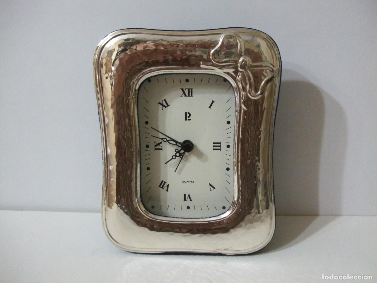 Vintage: RELOJ DE SOBREMESA CON MARCO DE PLATA 0,925 QUARTZ - VINTAGE MESA SIGLO XX