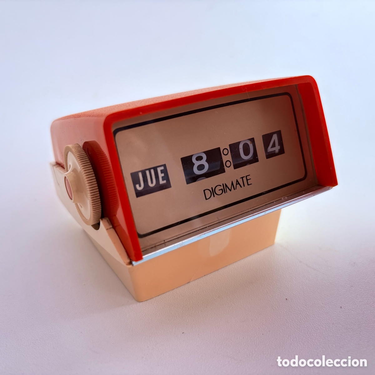 Vintage: VINTAGE SPACE AGE RELOJ NARANJA DIGIMATE 101 DIGITAL FLIP CLOCK MADE IN JAPAN
