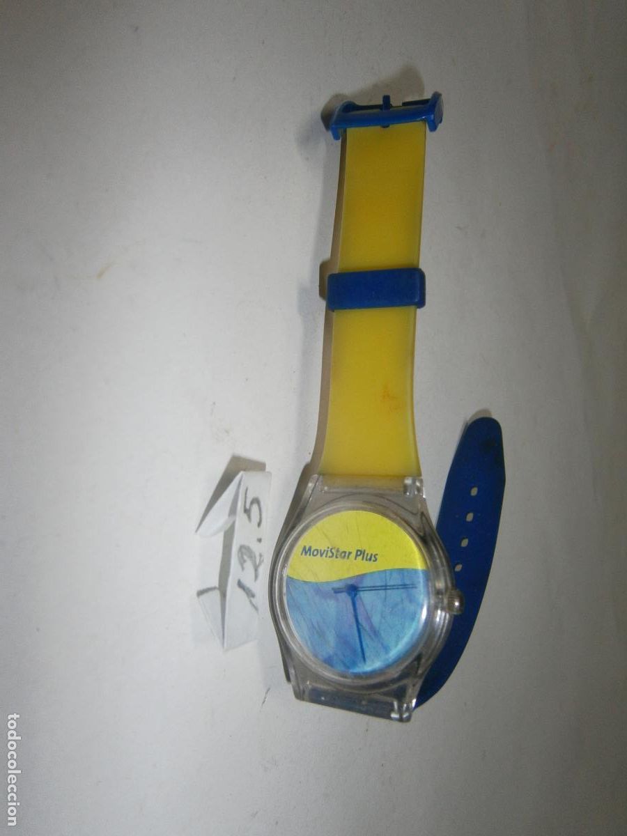 Vintage: ANTIGUO RELOJ VINTAGE PUBLICIDAD MOVISTAR PLUS