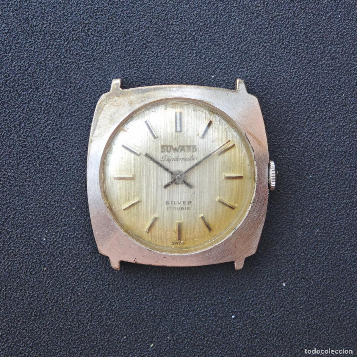 Vintage: DUWARD Diplomatic Silver 25mm reloj de cuerda vintage 2417 lady watch montre orologio