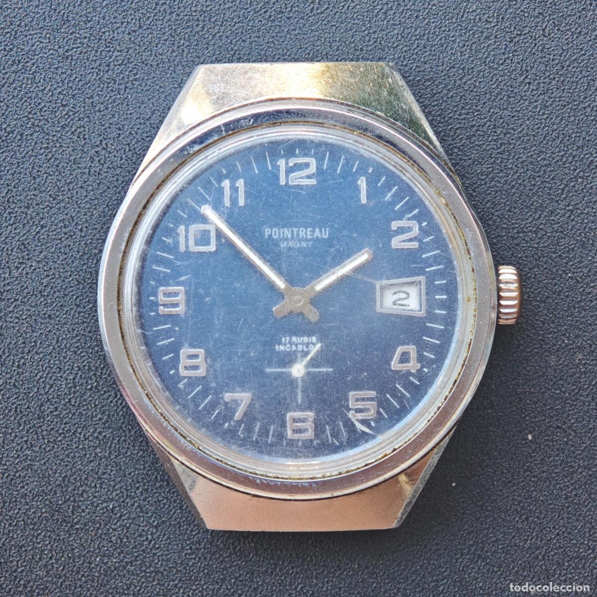 Vintage: POINTREAU MAGNY 36mm reloj vintage Lorsa 238a watch montre orologio France