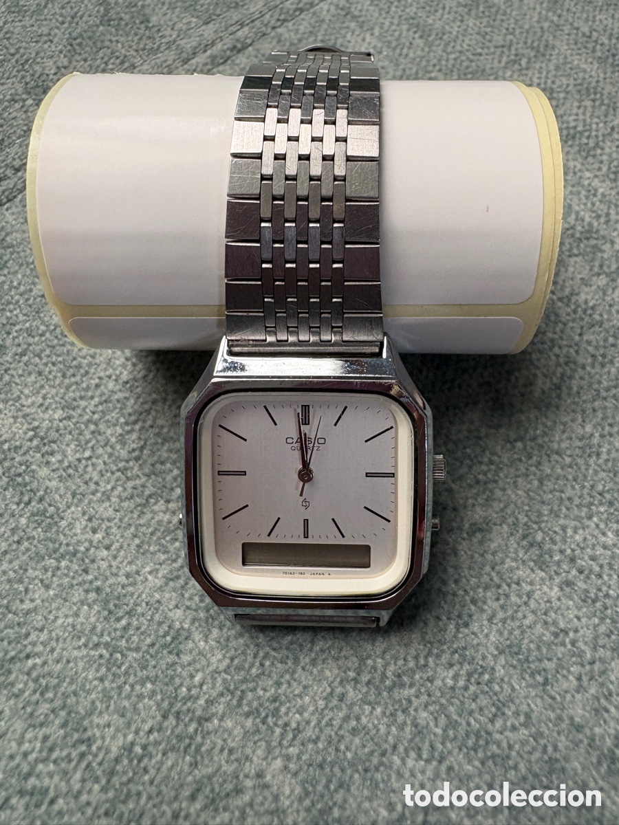 Vintage: (L964) Reloj Casio AQ-322 Vintage | Acero Ana-Digi | Japan | Funcionando