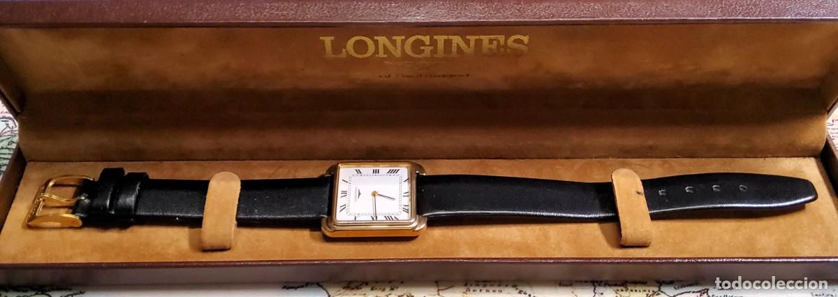 Vintage: RELOJ DE PULSERA DE SE&Ntilde;ORA LONGINES DE PLATA CHAPADA EN ORO.ESTUCHE Y GARANTIA ORIGINAL.
