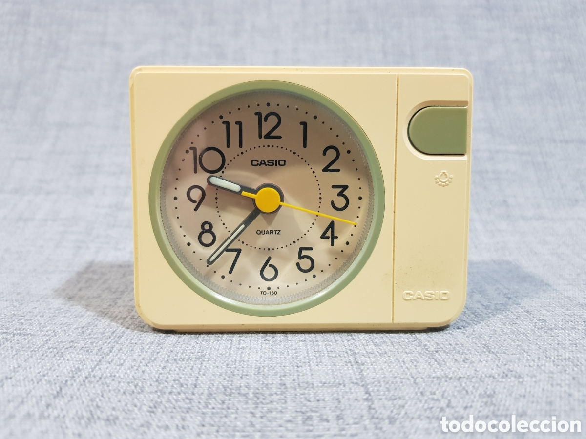 Vintage: CASIO TQ-150 DESPERTADOR CUARZO CON LUZ Y ALARMA. FUNCIONA.