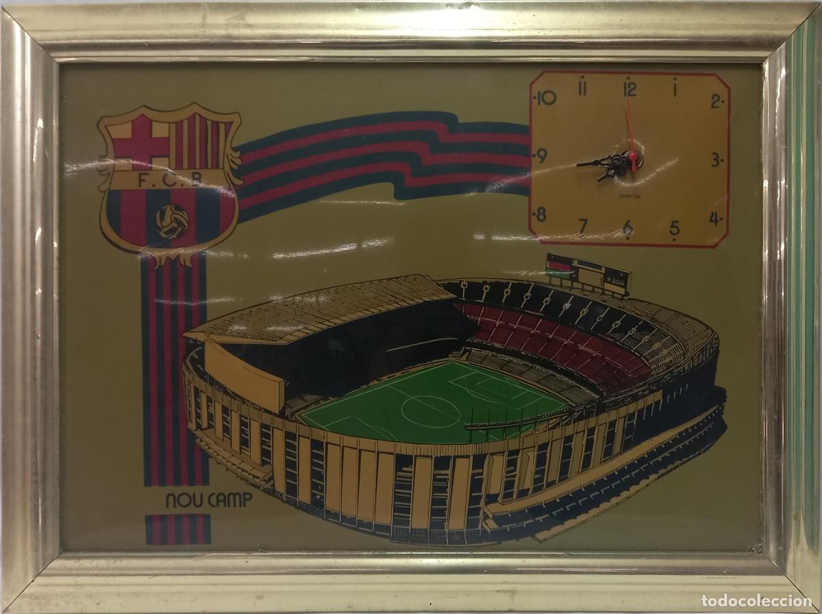 Vintage: Cuadro Bar&ccedil;a con reloj de pila