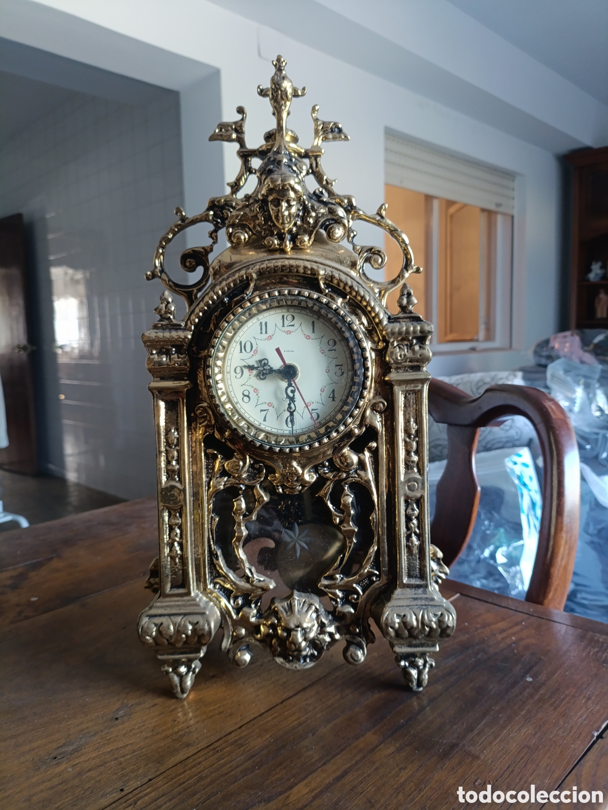 Vintage: Reloj antiguo dorado