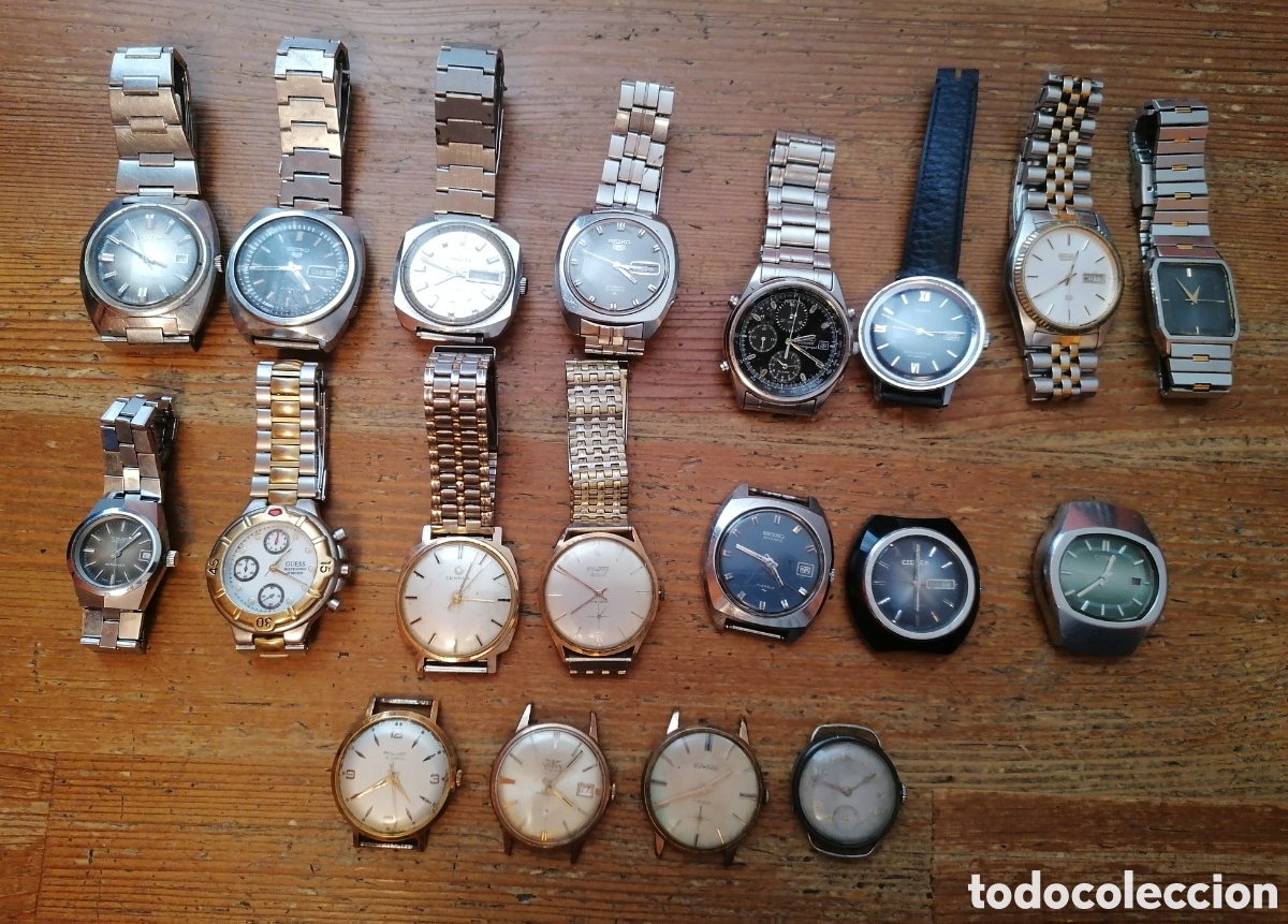 Vintage: Lote de relojes para restaurar. Omega, Seiko, Citizen, Timex, Duward, Poljot, Certina, Vanroy, etc.
