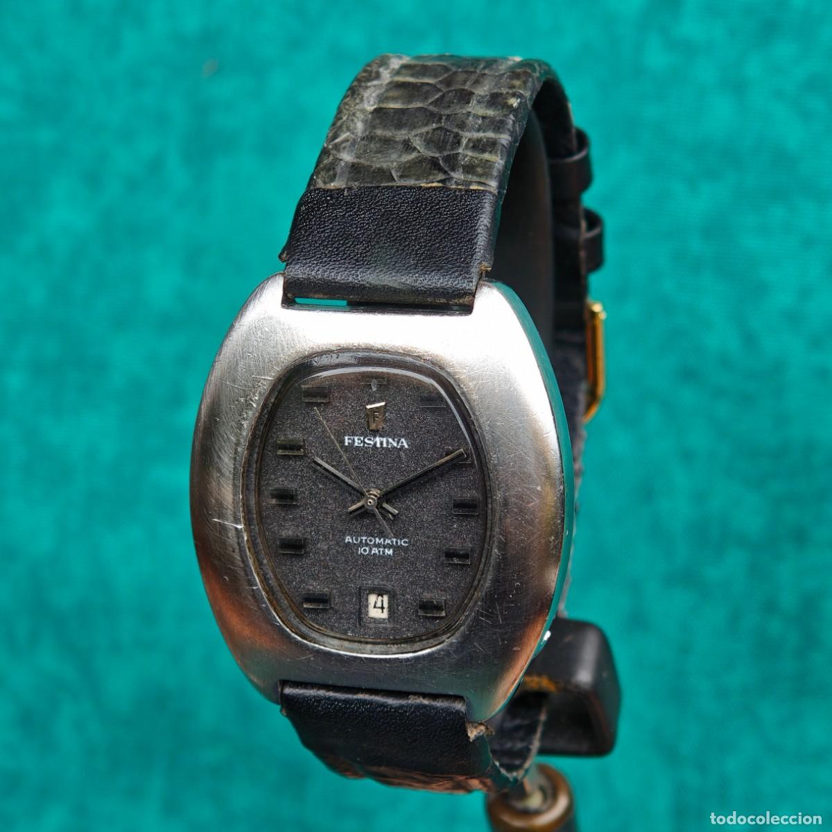 Vintage: FESTINA 10 atm reloj automatico acero vintage 2472 montre orologio watch swiss