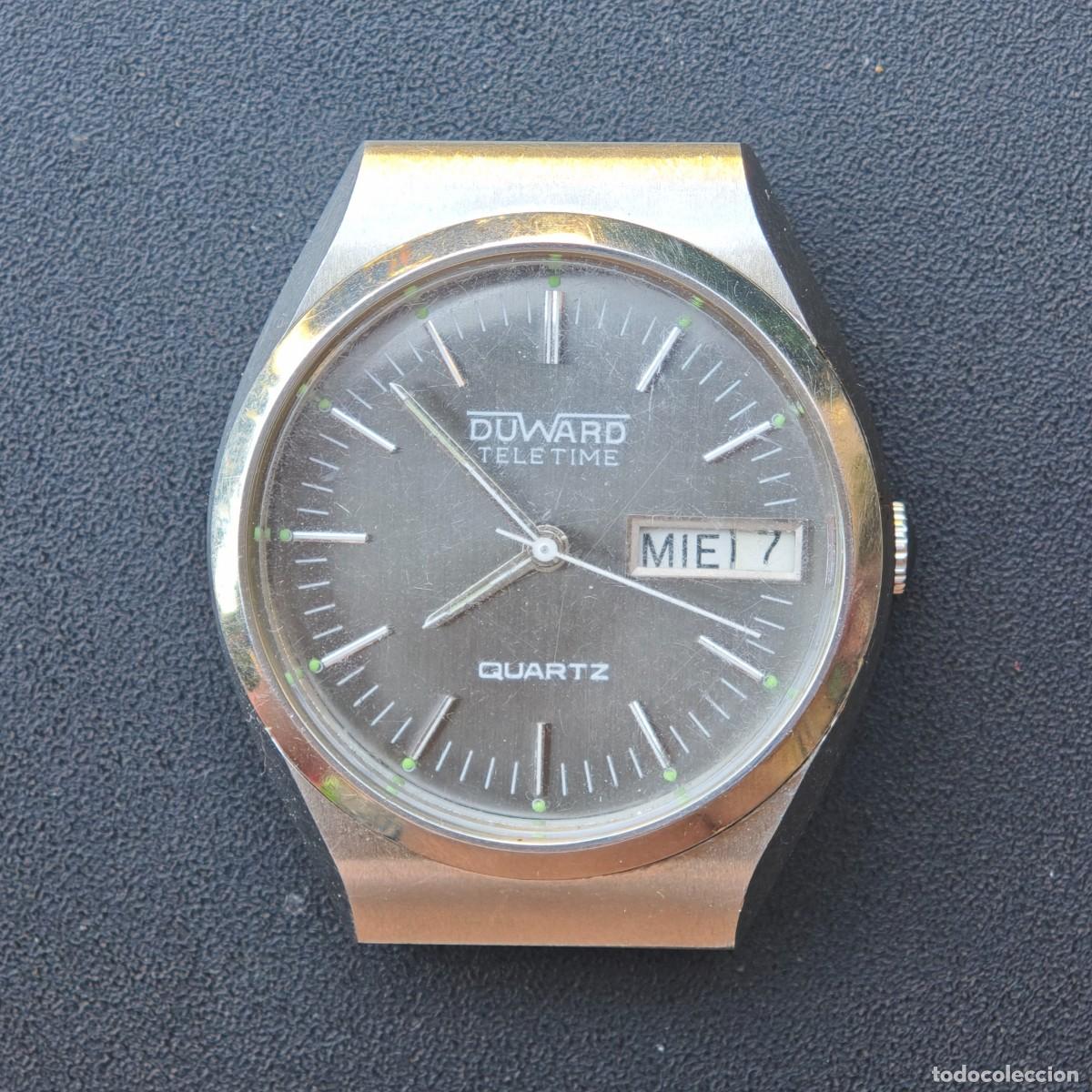 Vintage: DUWARD Teletime 35mm reloj quartz vintage montre orologio watch