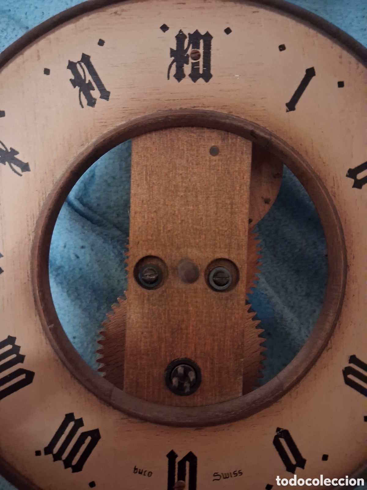 Vintage: Reloj medieval suizo con engranajes de madera - Foto 2