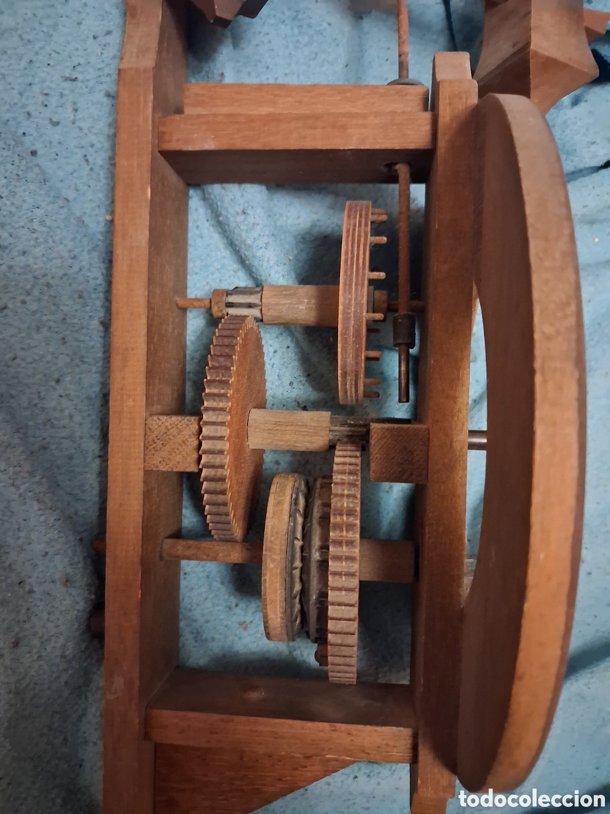 Vintage: Reloj medieval suizo con engranajes de madera - Foto 3