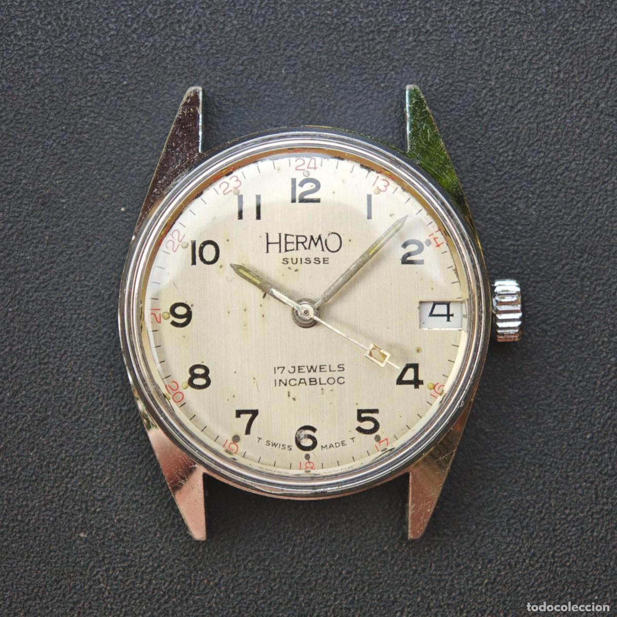 Vintage: HERMO Suisse 29mm reloj vintage AS 1950-51 montre orologio watch