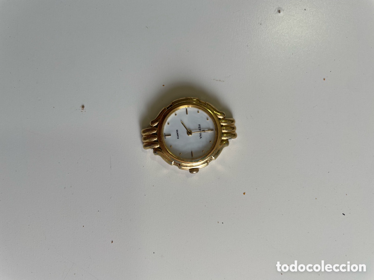 Vintage: Reloj Vintage Festina Mujer Dorado (Ref. 6380) - Esfera N&aacute;car