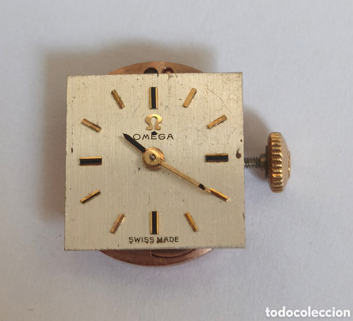 Vintage: Movimiento Omega 483 de cuerda trabajando, corona original.