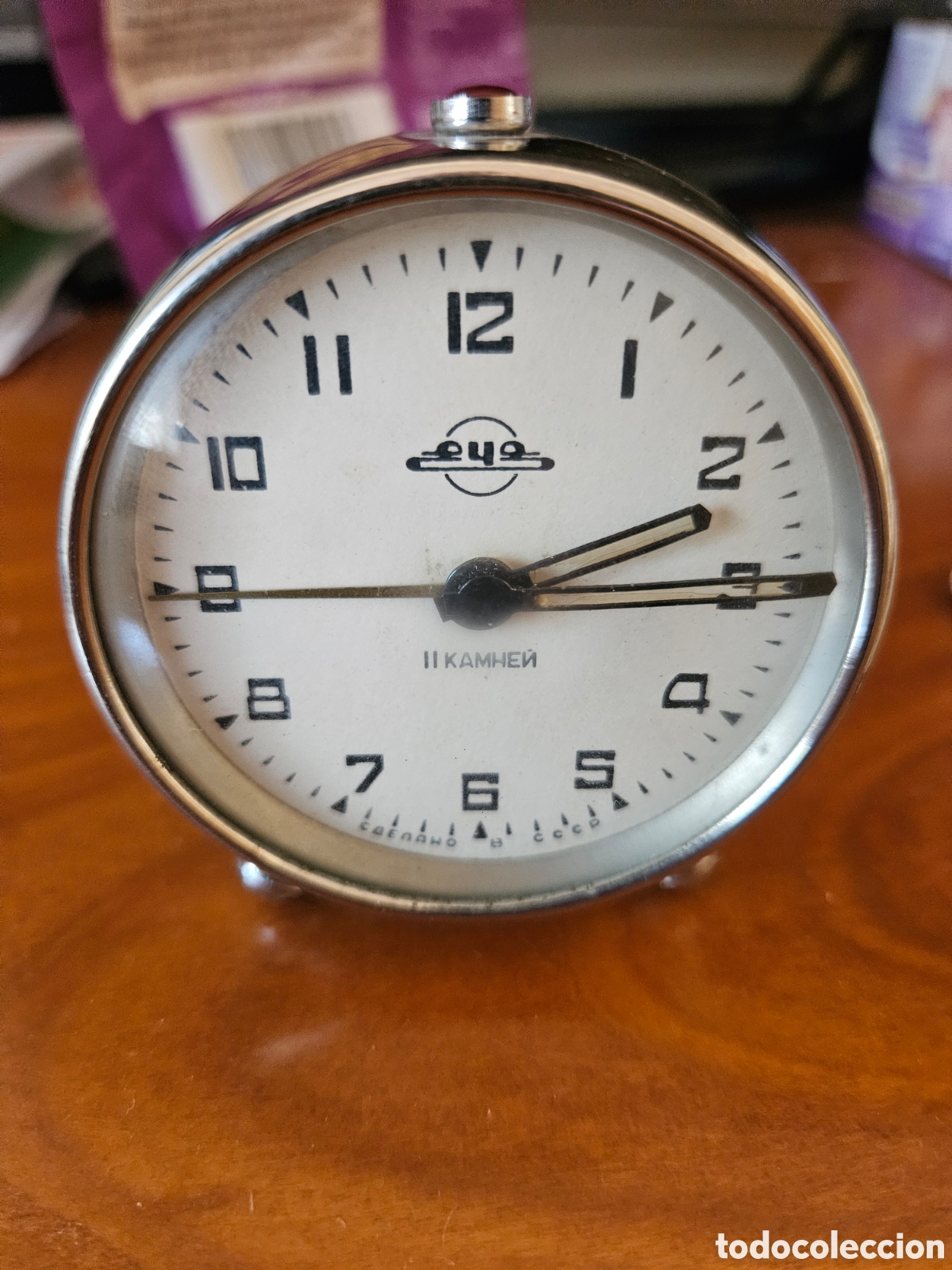 Vintage: Reloj despertador sovi&eacute;tico a&ntilde;os 70 funcionando