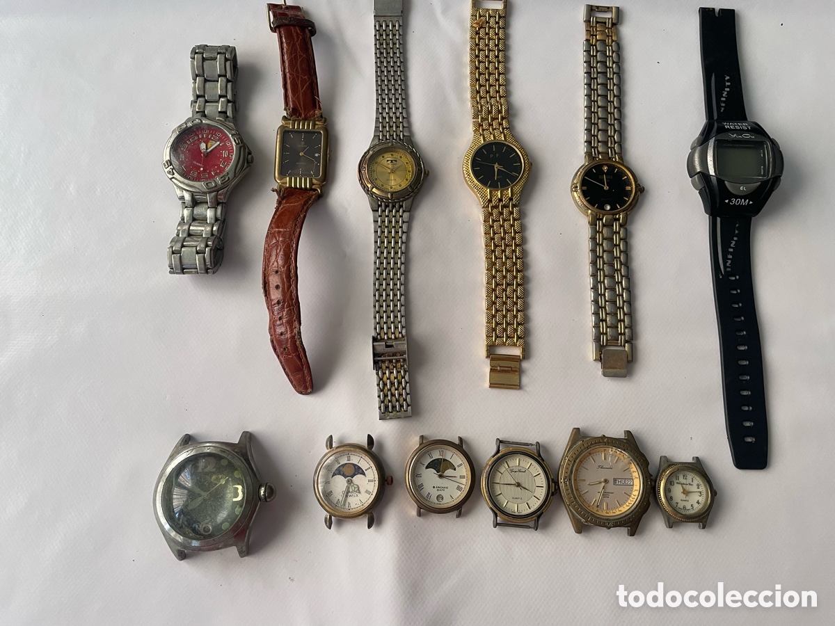 Vintage: Lote 12 relojes de pila, sin probar - Duward, Junghans, Technos, Christian Gar y m&aacute;s