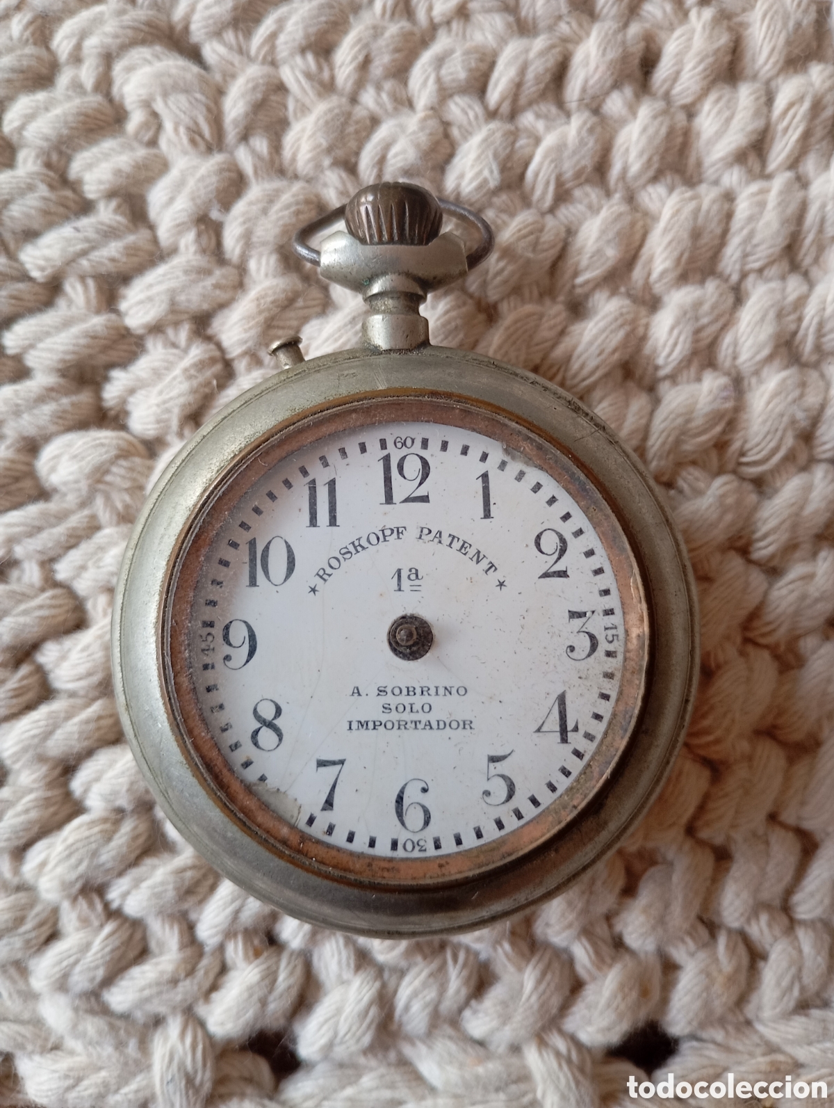 Vintage: Reloj de bolsillo antiguo Roskopf Patent 1&ordf;