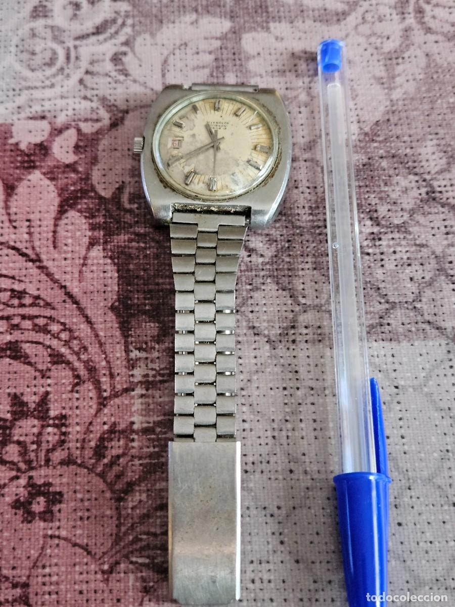 Vintage: Antiguo Reloj De Pulsera De La Marca Vanroy Modelo Automatique Day Date De Acero, De 1960.