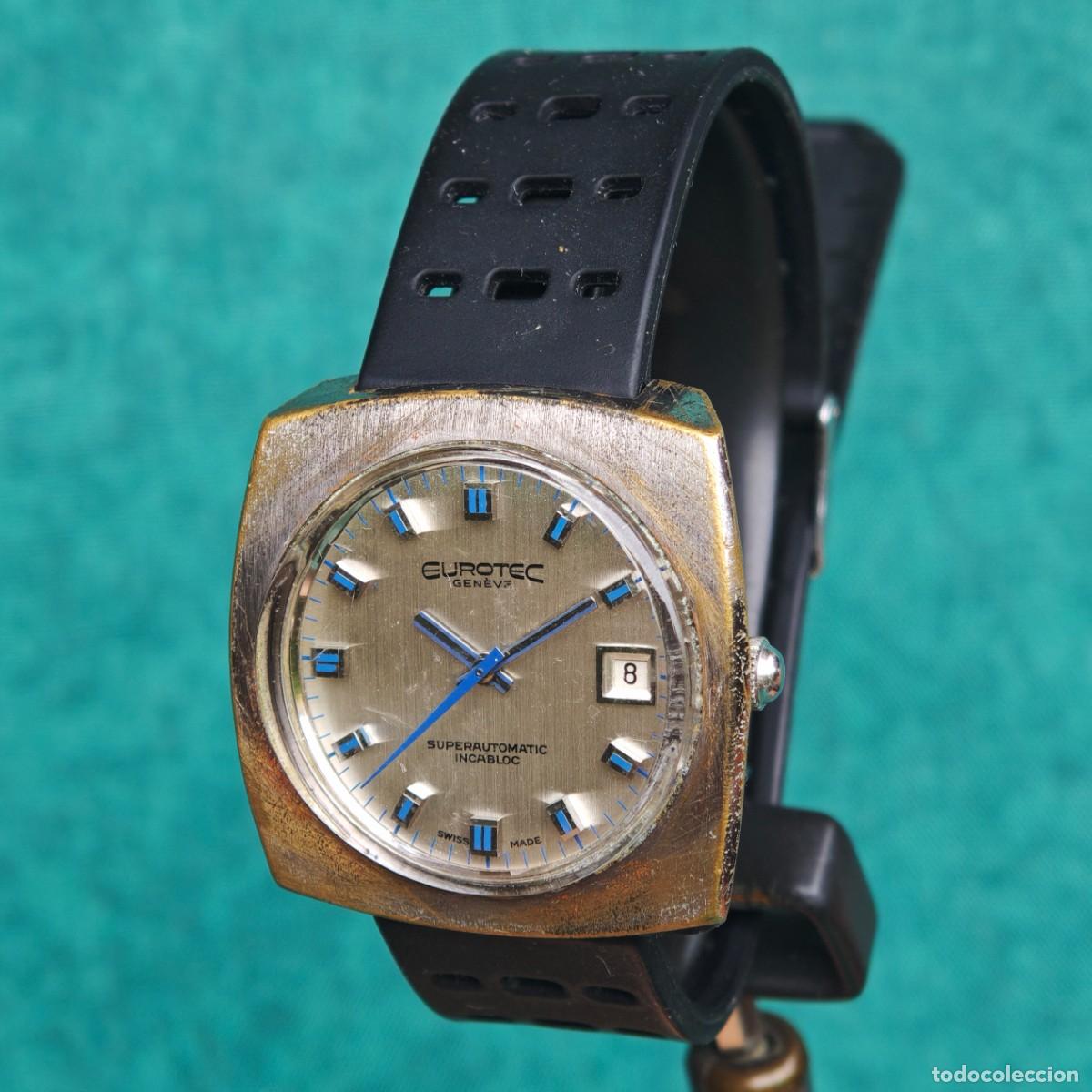 Vintage: EUROTEC 37mm reloj automatico vintage 2782 montre orologio watch swiss