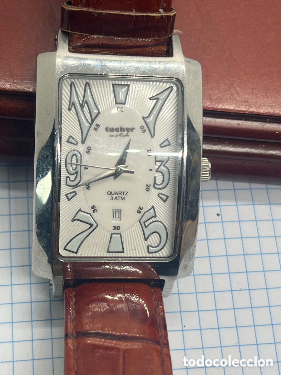 Vintage: Reloj TUCKER anal&oacute;gico de cuarzo con correa vintage