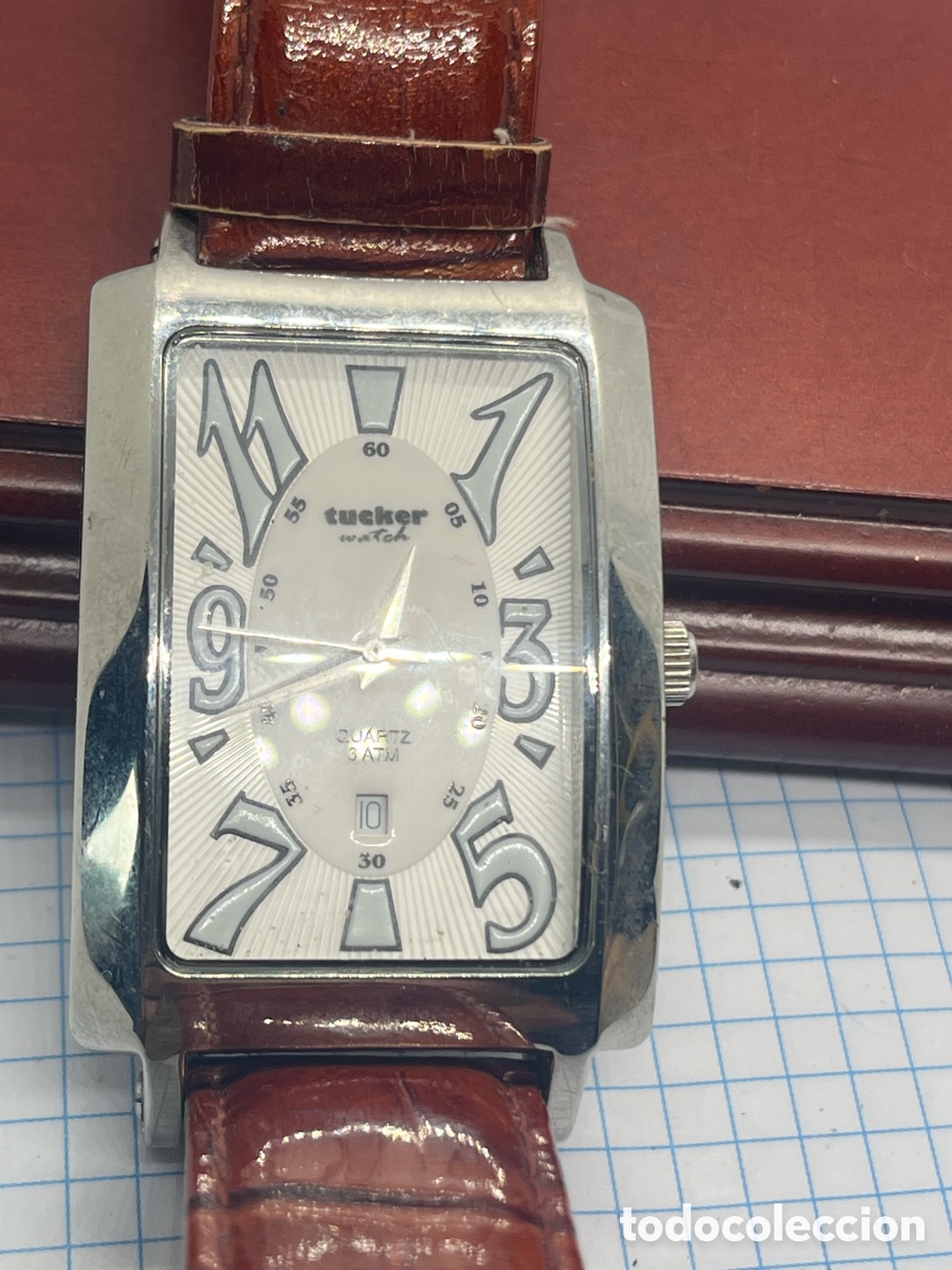 Vintage: Reloj TUCKER anal&oacute;gico de cuarzo con correa vintage