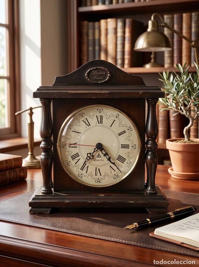 Vintage: ANTIGUO RELOJ DE MADERA
