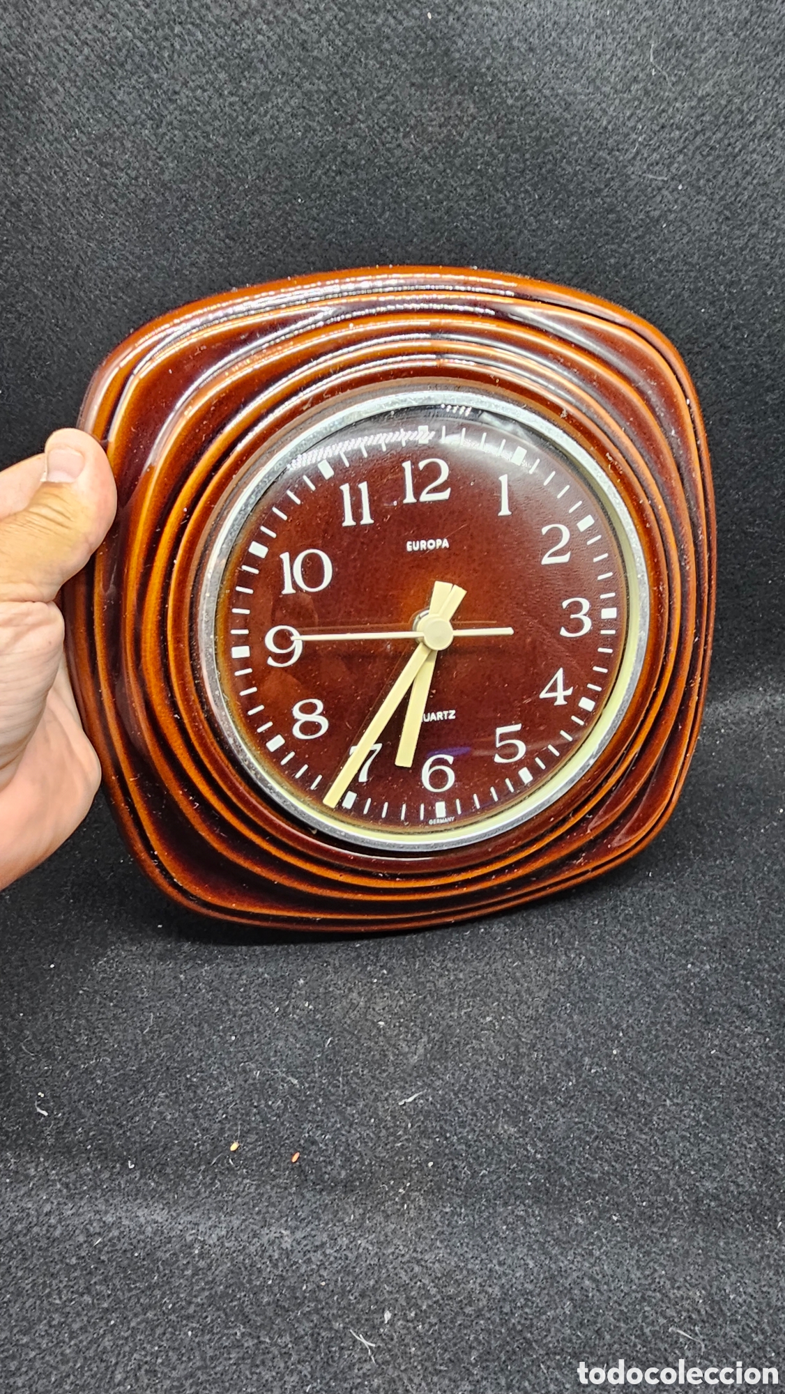 Vintage: reloj vintage de cer&aacute;mica alem&aacute;n marca EUROPA