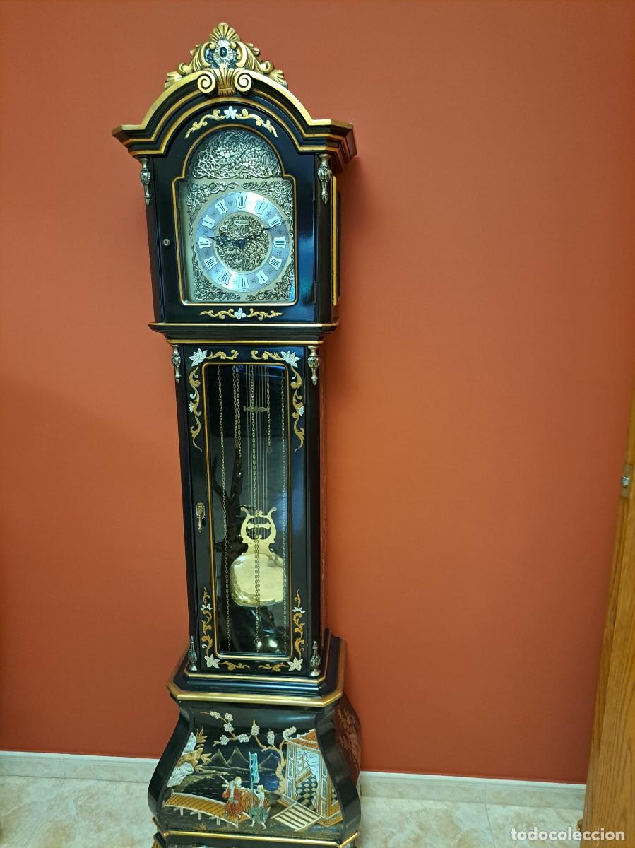 Vintage: reloj de pie decorado - Foto 1