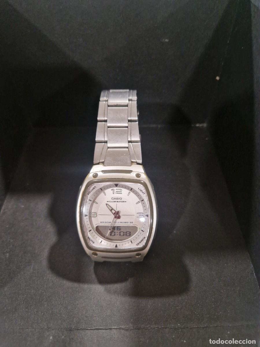 Vintage: Casio Quartz Illuminator AW-81 Telememo 30 Reloj Hombre Anal&oacute;gico Digital WR 50M