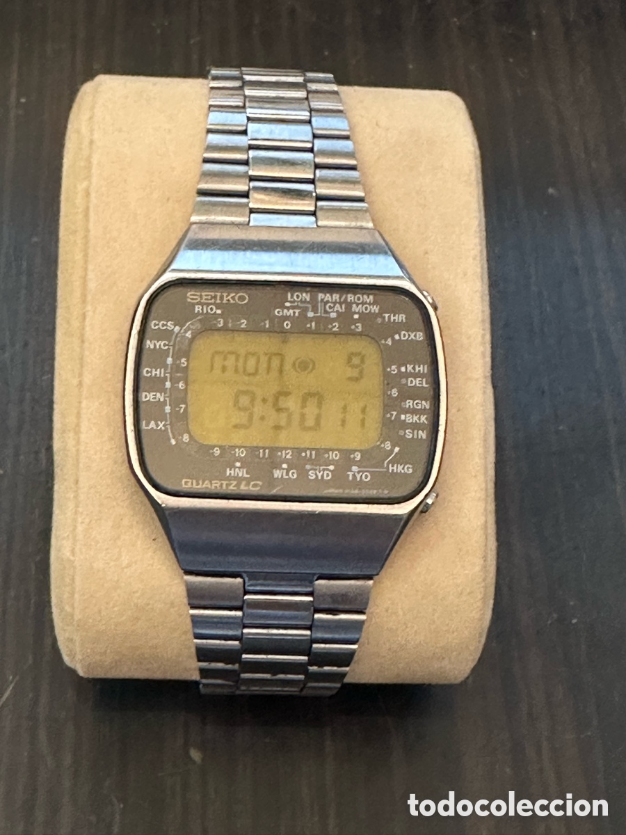 Vintage: RELOJ DE PULSERA QUARTZ SEIKO M-158-5009 WORLD TIME DE 1977 , FUNCIONA