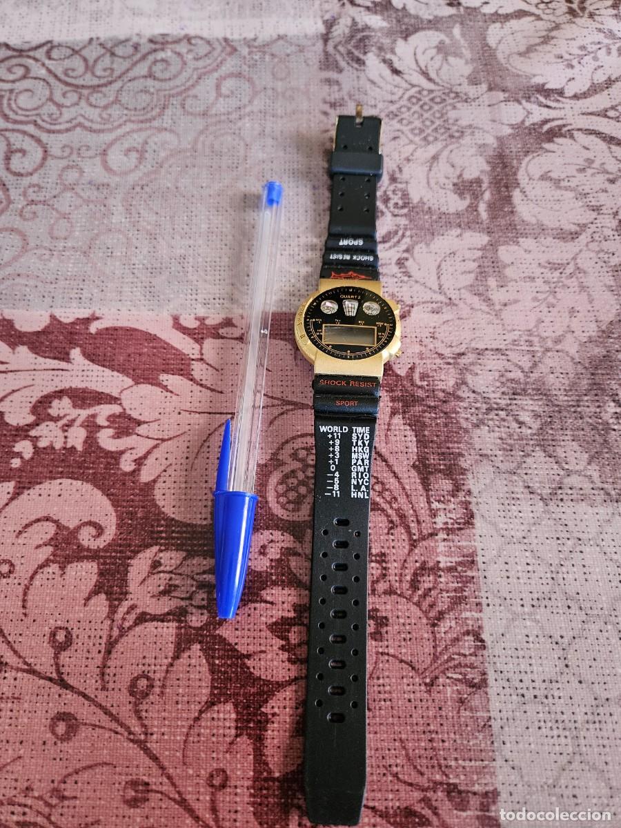 Vintage: Reloj Digital Vintage Con Tem&aacute;tica De &rdquo; World Time&rdquo;( Hora Mundial), T&iacute;pico De Finales De Los 80.