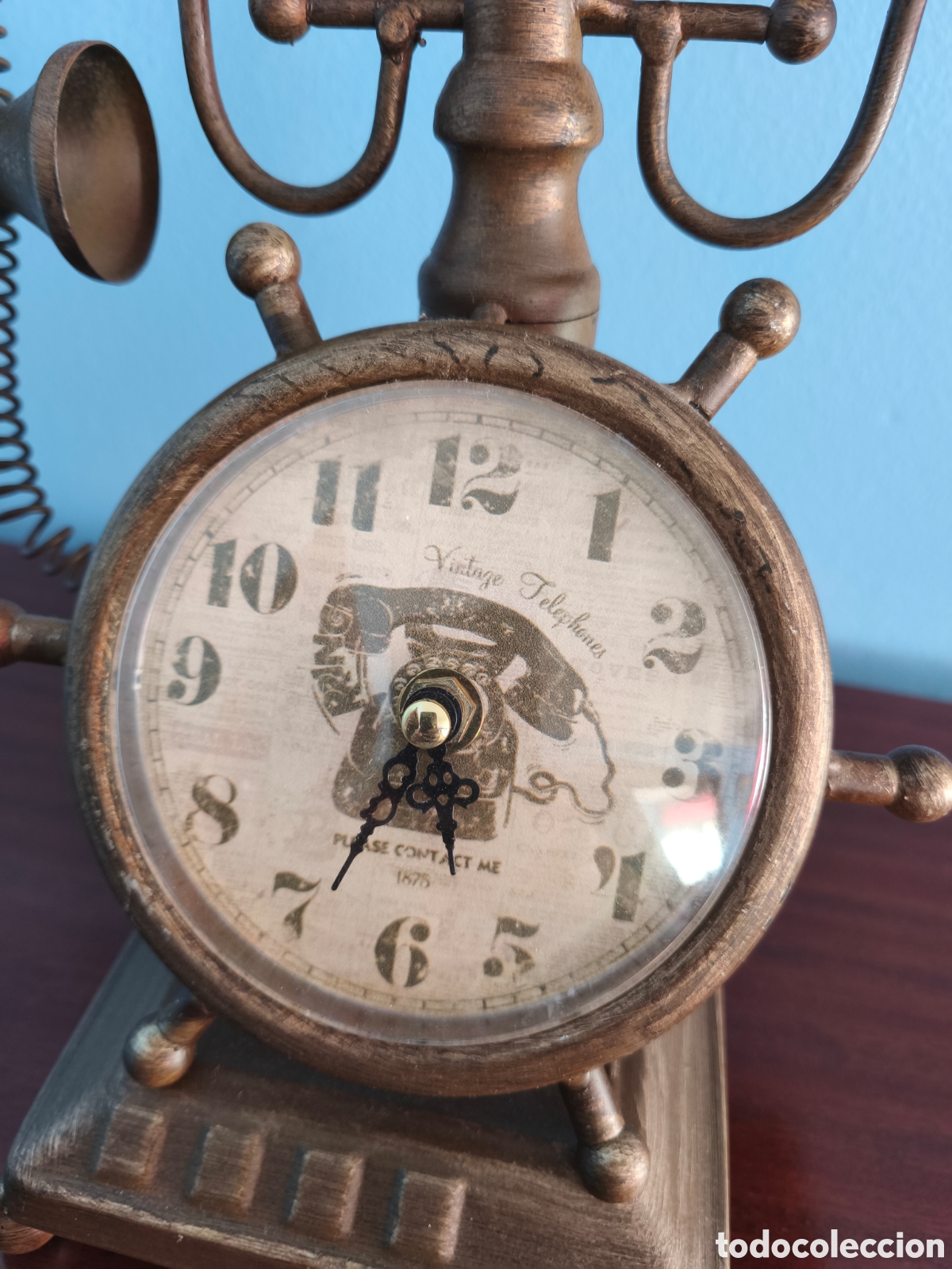 Vintage: Tel&eacute;fono Reloj decoraci&oacute;n - Foto 2