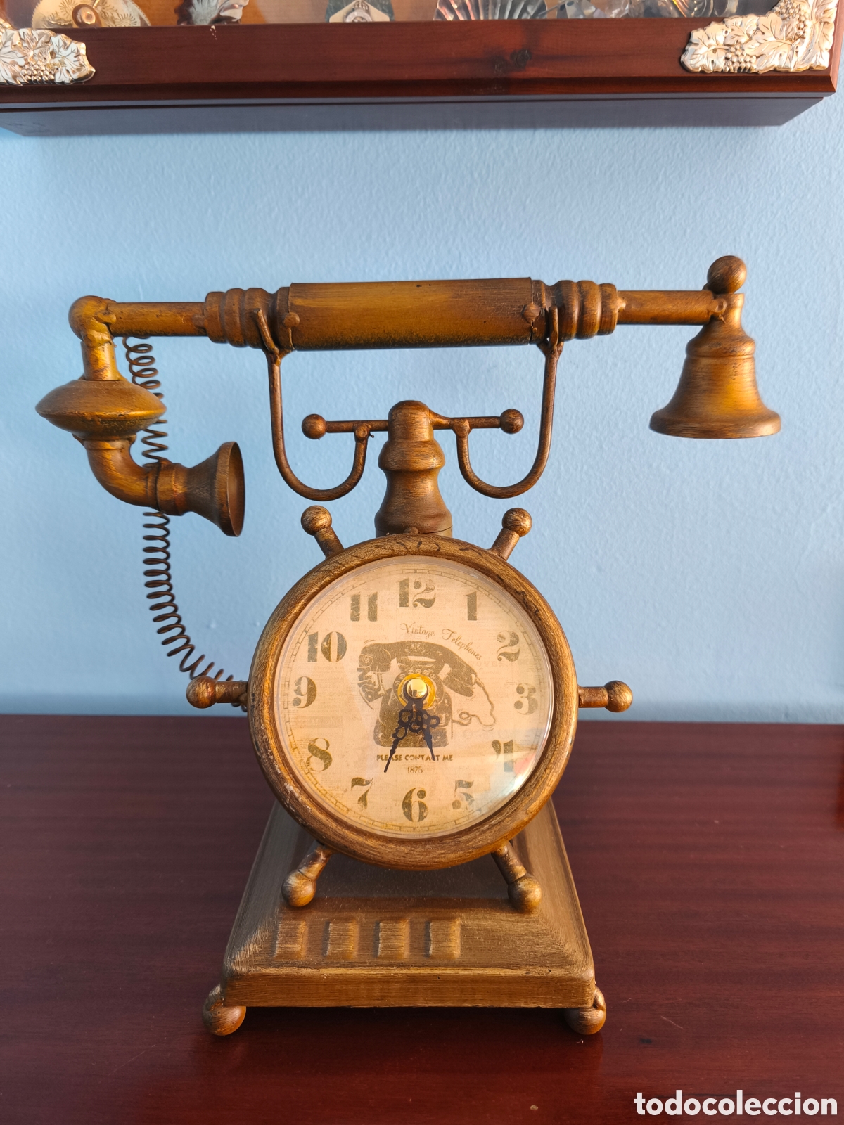 Vintage: Tel&eacute;fono Reloj decoraci&oacute;n