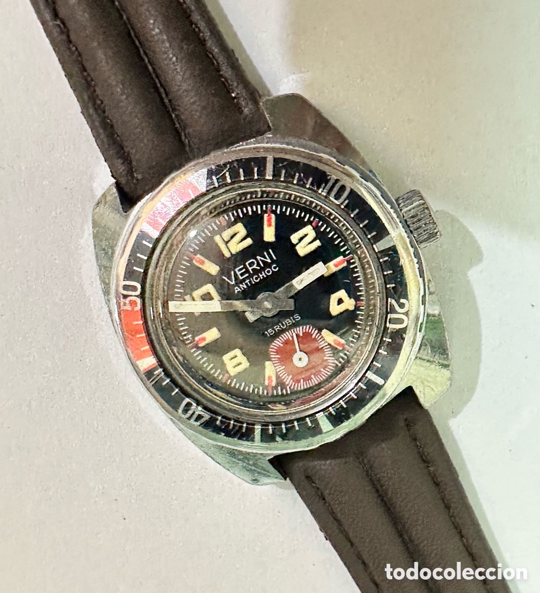 Vintage: Reloj VERNI ANTICHOC DIVER&rsquo;S 15 RUBIS SWISS VINTAGE