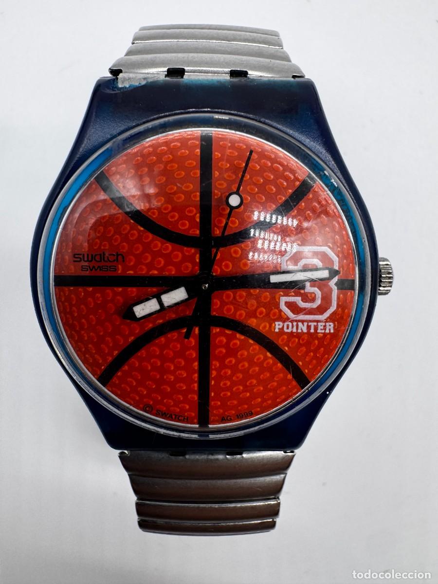 Vintage Watches: RELOJ SWATCH SWISS 3 POINTER BASKETBALL AG 1999 VINTAGE COLECCI&Oacute;N BALONCESTO