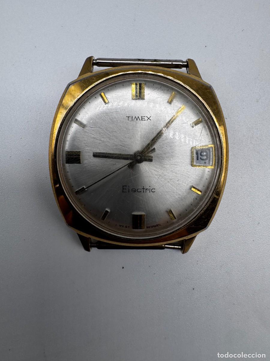 Vintage: RELOJ TIMEX ELECTRIC VINTAGE WEST GERMANY DORADO CON FECHA PARA RESTAURAR