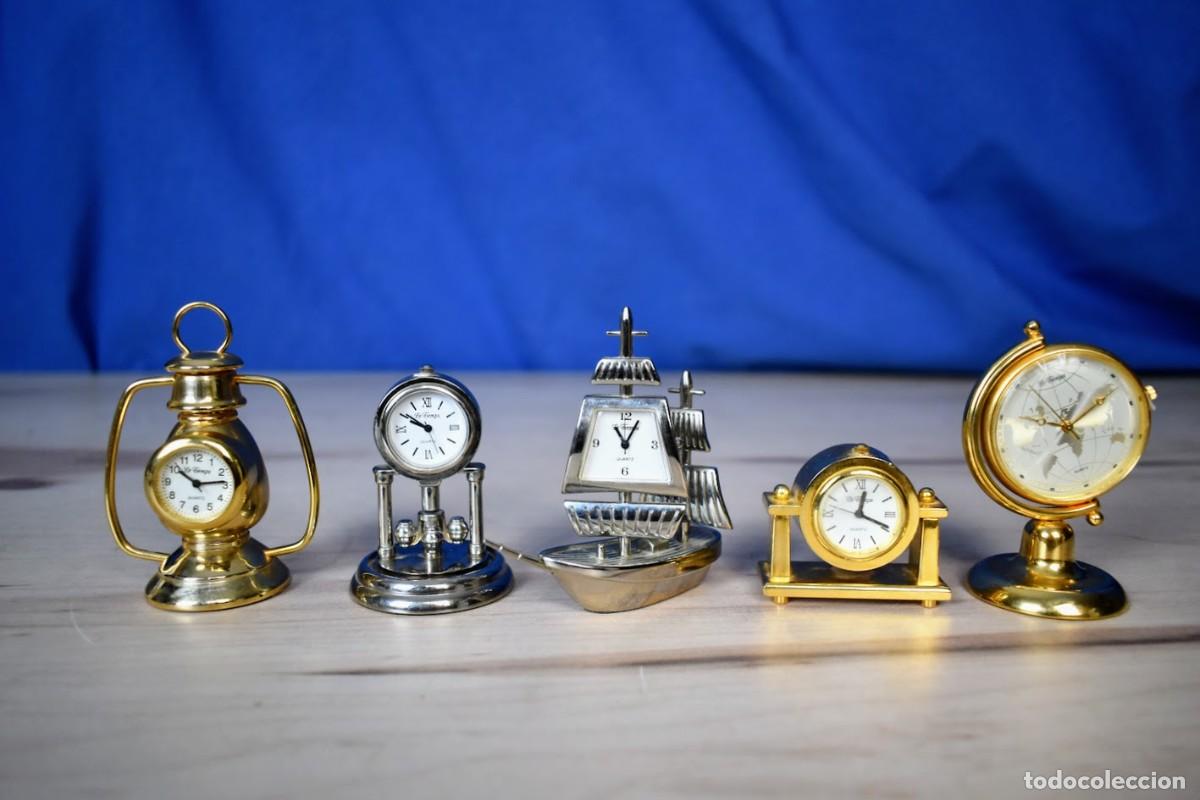 Vintage: Lote de cinco relojes vintage miniaturas Le Temps nuevos