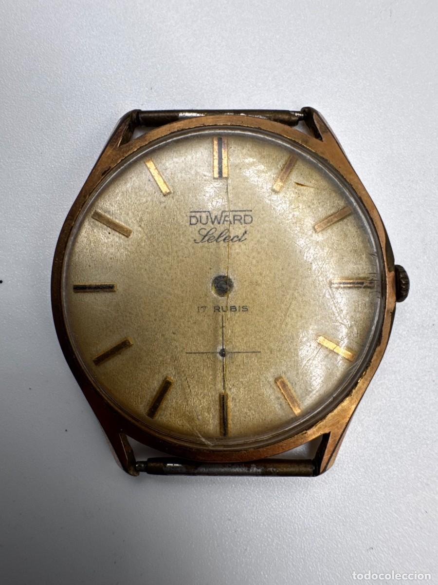 Vintage: RELOJ DUWARD SELECT 17 RUBIS VINTAGE MEC&Aacute;NICO SUIZO DORADO PARA RESTAURAR