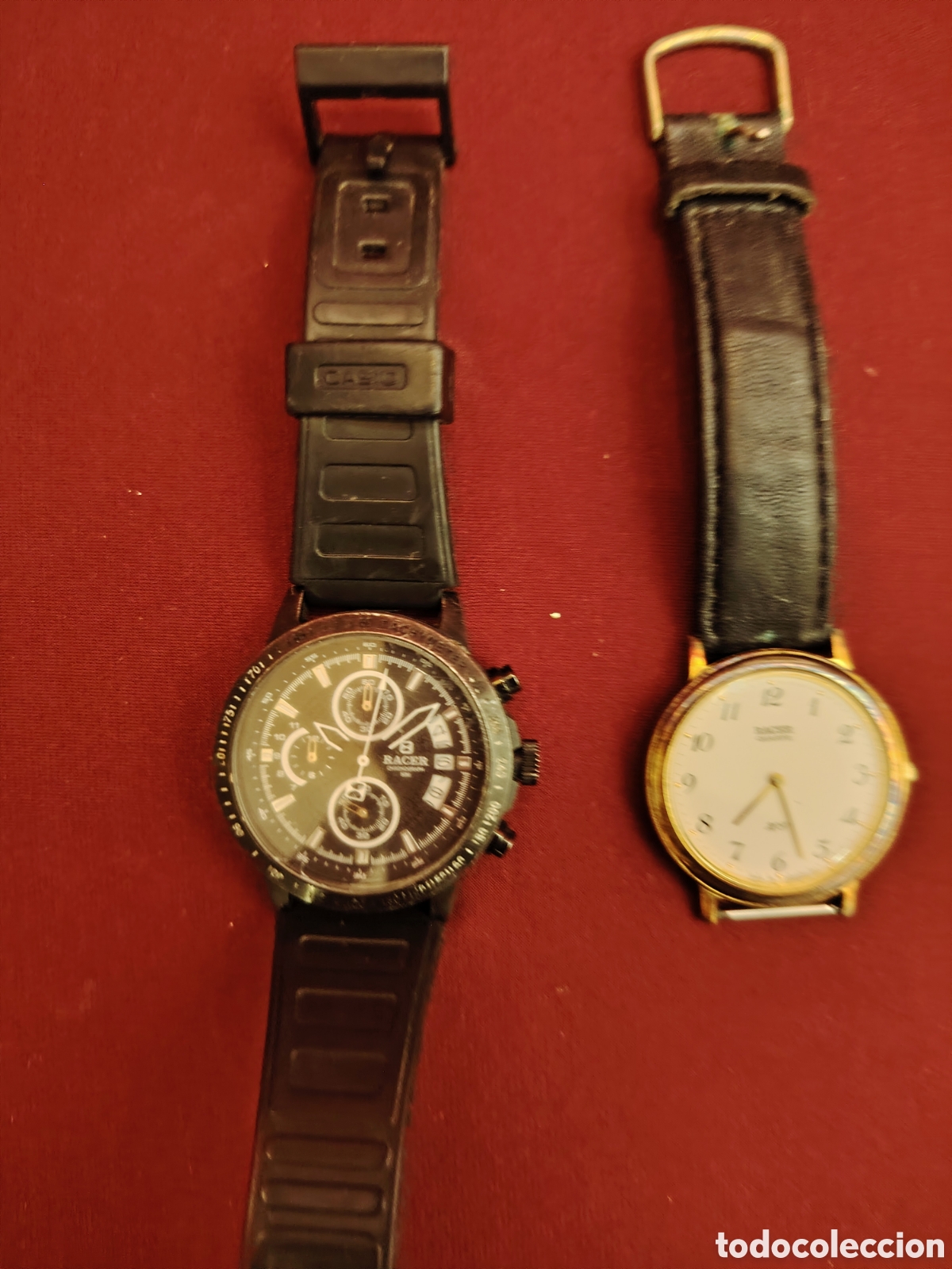 Vintage: Relojes racer el negro funciona el otro no comprobado