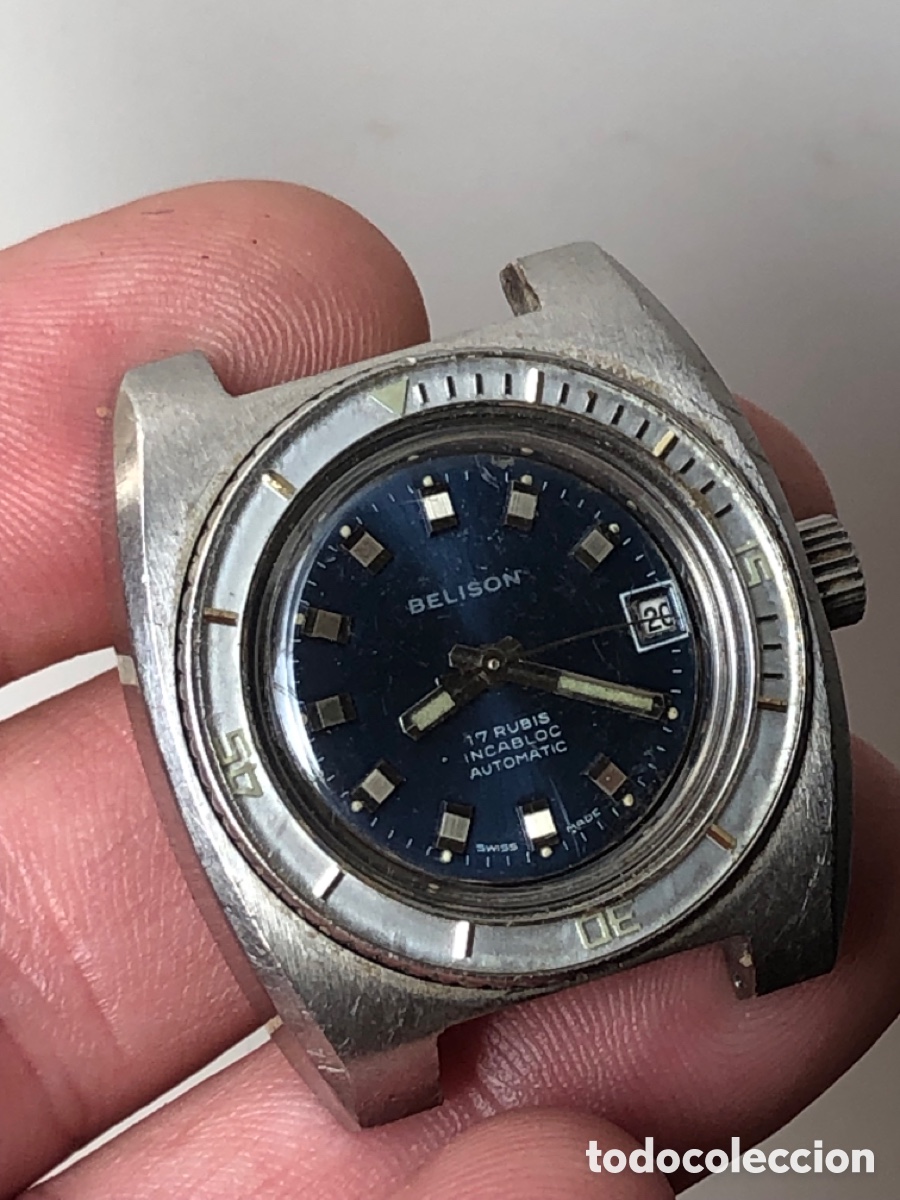 Vintage: Reloj autom&aacute;tico bisel tipo baquelita - Foto 2