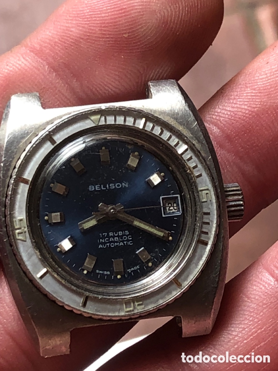 Vintage: Reloj autom&aacute;tico bisel tipo baquelita - Foto 3