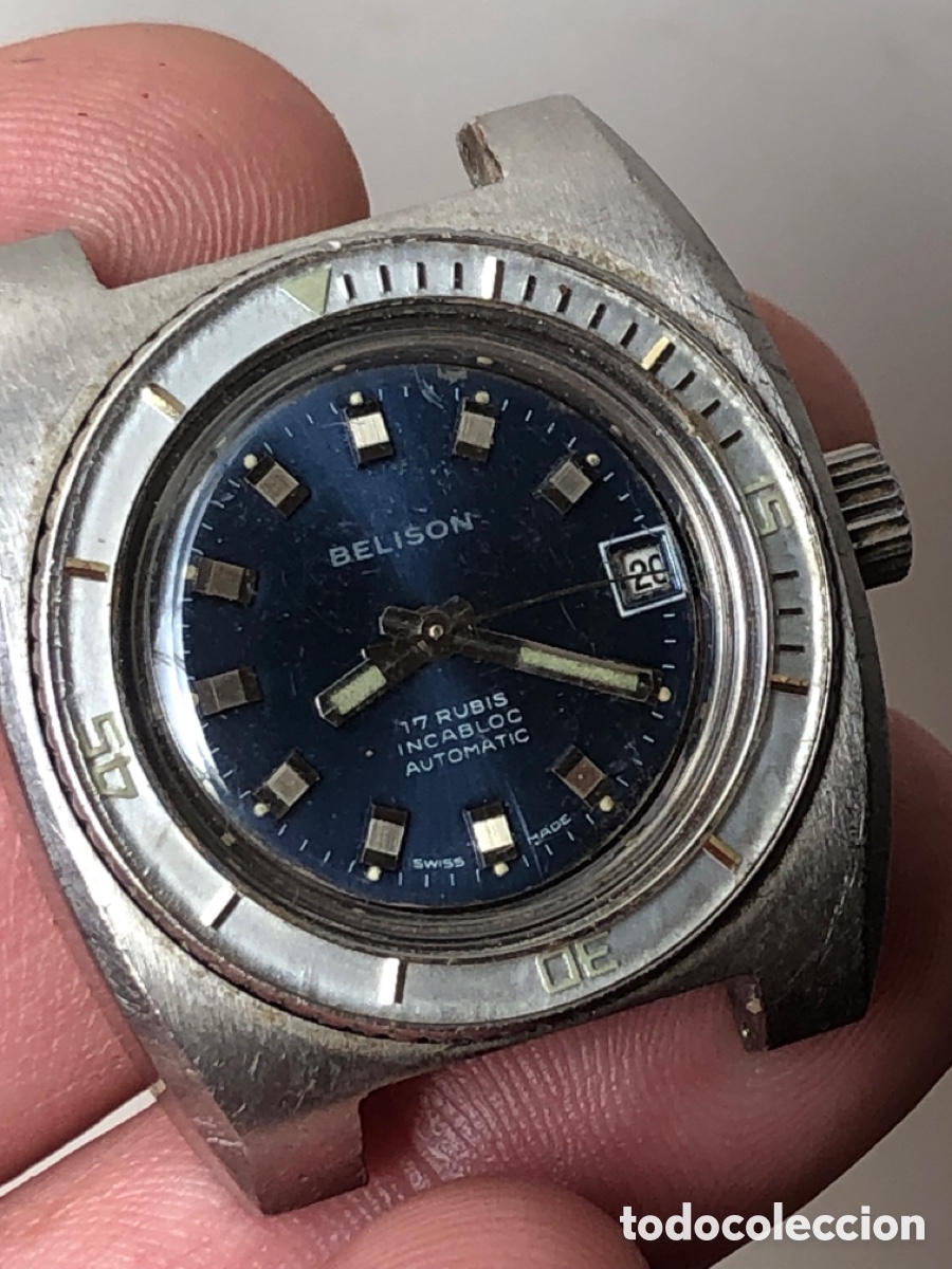 Vintage: Reloj autom&aacute;tico bisel tipo baquelita - Foto 4