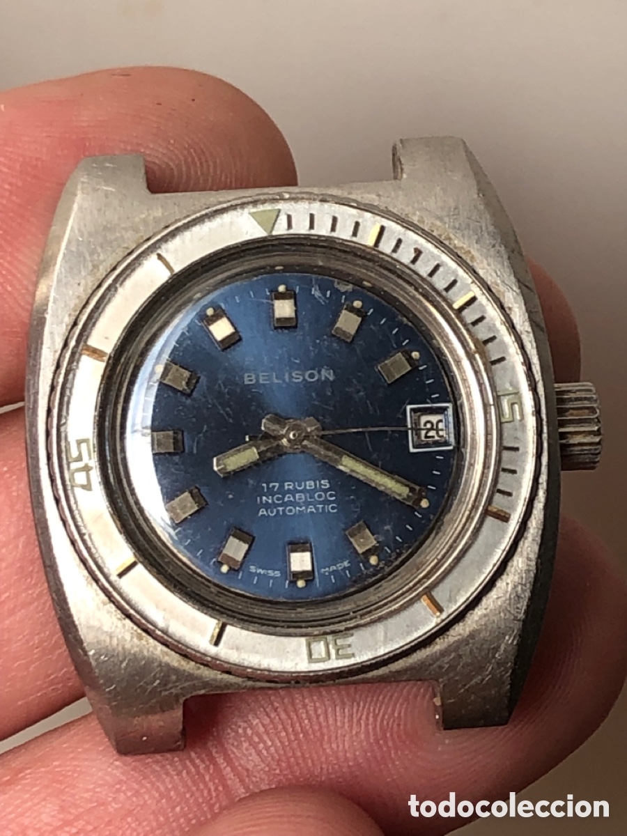 Vintage: Reloj autom&aacute;tico bisel tipo baquelita